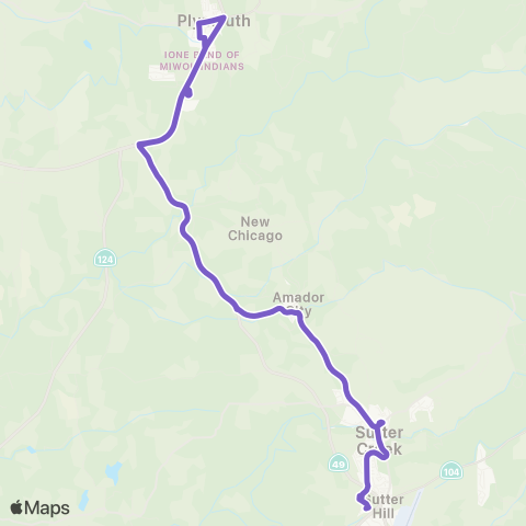 Amador Transit Plymouth map