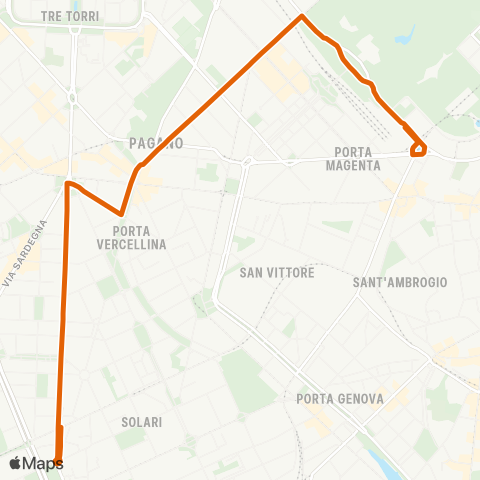 ATM Milano Bolivar M4 - Cadorna FN M1 M2 map