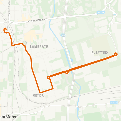 ATM Milano Rubattino - Stazionelambrate M2 map