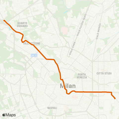 ATM Milano Ungheria - Roserio (Olimpiadi) map