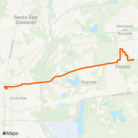 ATM Milano Milano - Pioltello (Lavori) map