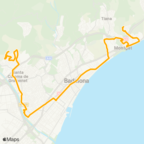 AMB Station. Coloma G.-Montgat map