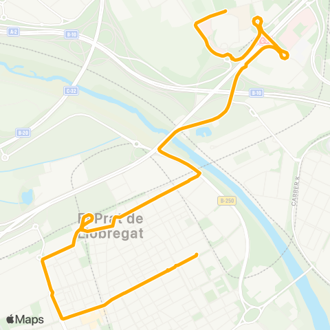 AMB El Prat L.-H. Bellvitge map