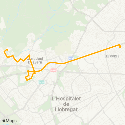 AMB St. Just D.-Barcelona map