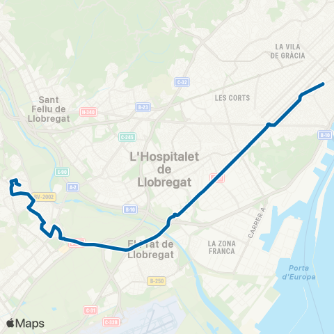 AMB Barcelona-St. Boi L. map