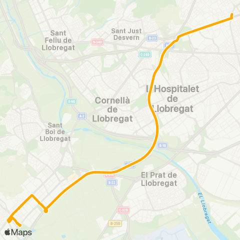 AMB Barcelona-Viladecans map