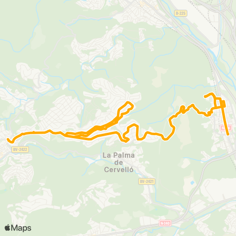 AMB Pallejà-Corbera L. map