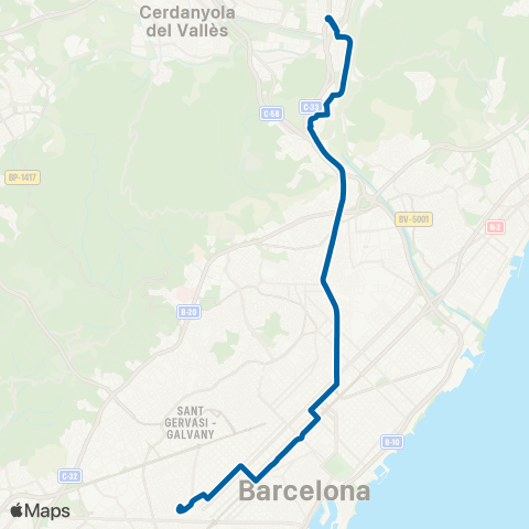 AMB Estació De Sants-Montcada R. map