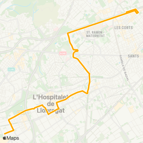 AMB Barcelona-Cornellà L. map