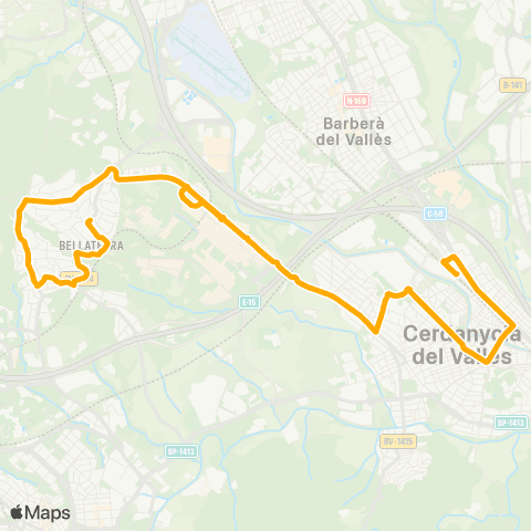 AMB La Farigola-Bellaterra map