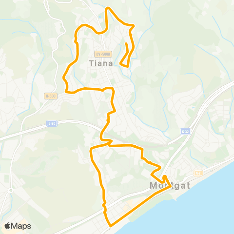 AMB Montgat-Tiana map