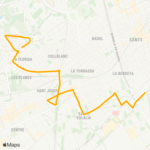 AMB L'Hospitalet L.-Barcelona map