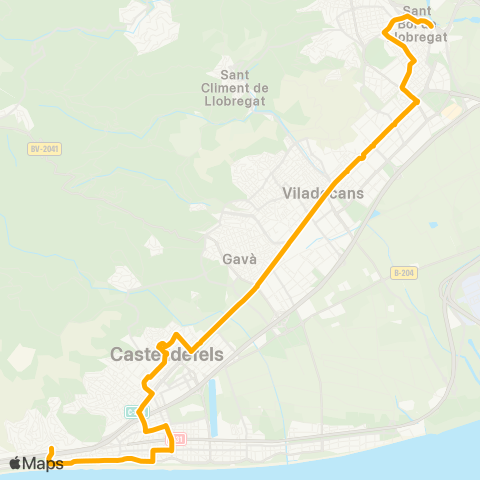 AMB Castelldefels-St. Boi L. map