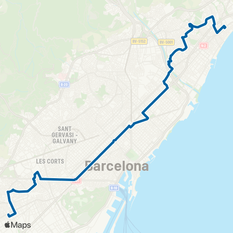 AMB L'Hospitalet L.-Badalona map