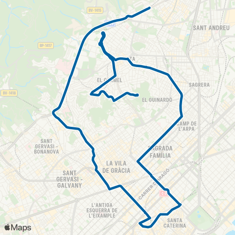 AMB Estació Marítima-El Carmel map