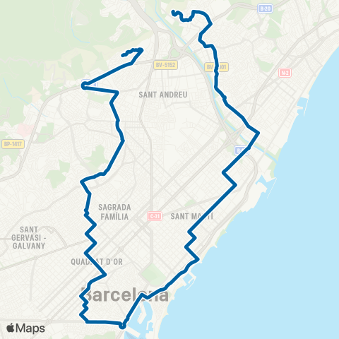 AMB Station. Coloma G.-Canyelles map
