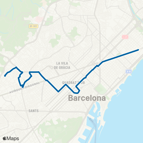 AMB Pedralbes-Fòrum map