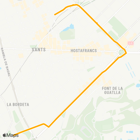 AMB Est. Sants-Ctat. Justícia map