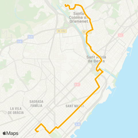 AMB Station. Coloma G.-Barcelona map