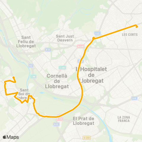 AMB Barcelona-St. Boi L. map