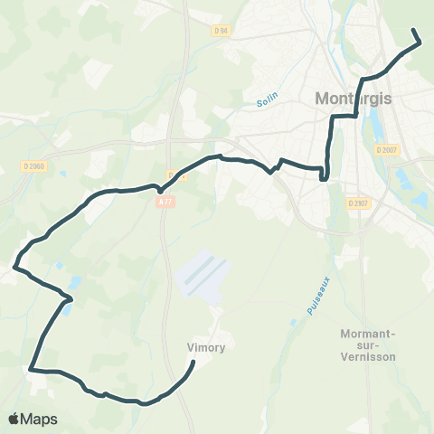 Amelys Vimory le Petit Marais / Montargis Lycée en forêt map