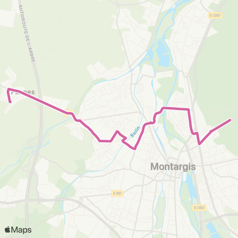 Amelys Pannes Tourterelles / Montargis forêt map