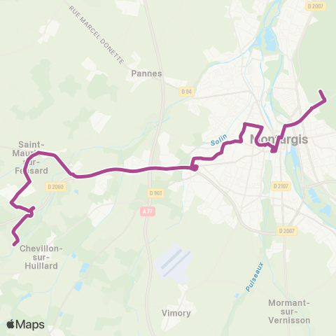 Amelys Montargis Lycée en forêt / Chevillon-s/-Huillard Marsan map