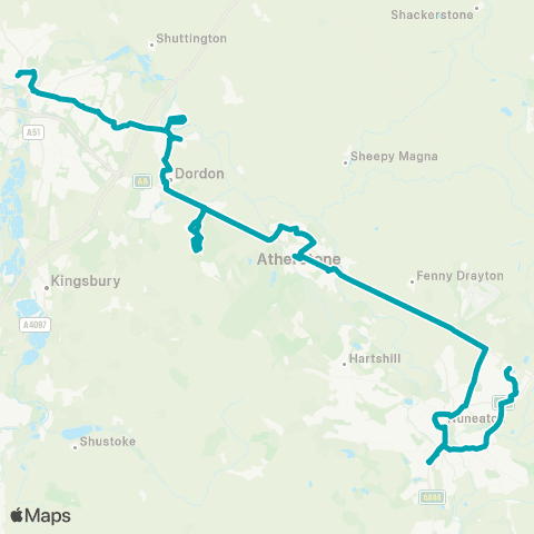 Arriva Midlands Corporation St - Austen Drive map