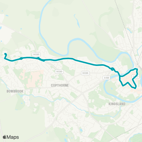 Arriva Midlands Oxon P&R - Oxon P&R map