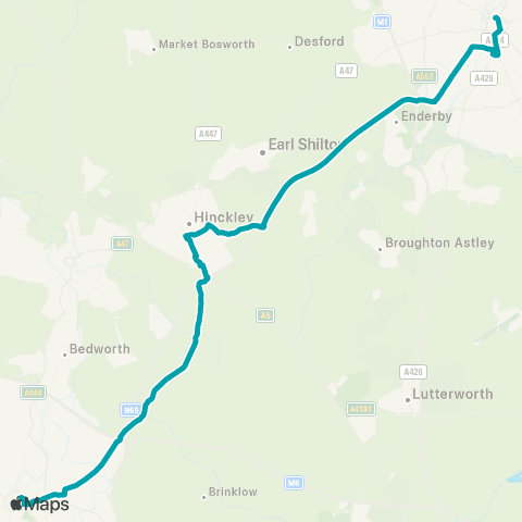 Arriva Midlands St Margaret's Bus Sta - Pool Meadow Bus Sta map