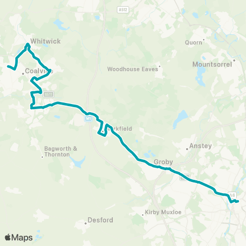 Arriva Midlands Market Street - Memorial Square map
