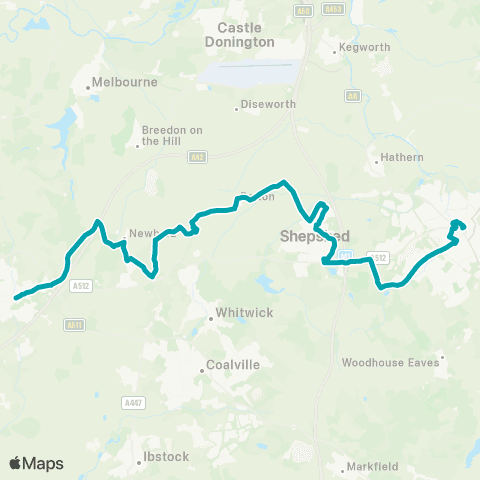 Arriva Midlands Market Street - Baxter Gate map