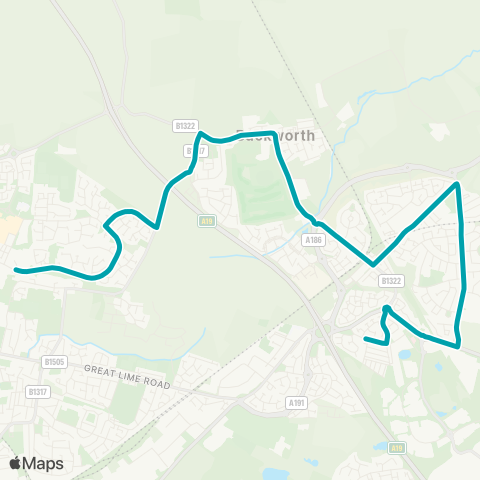 Arriva North East  map