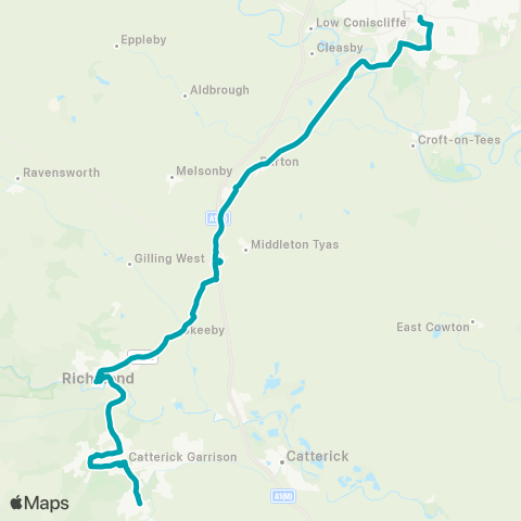 Arriva North East  map