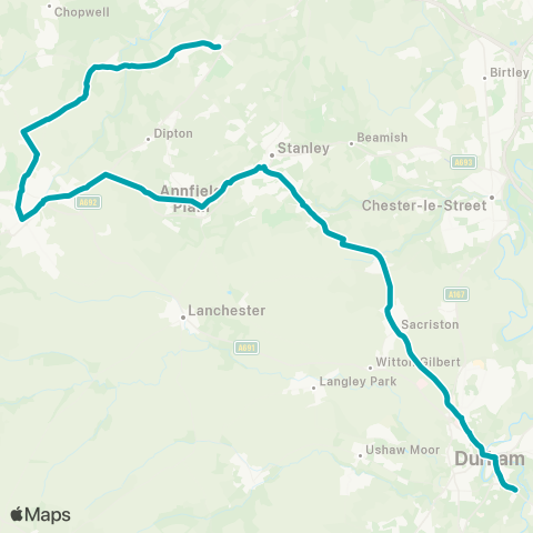 Arriva North East  map