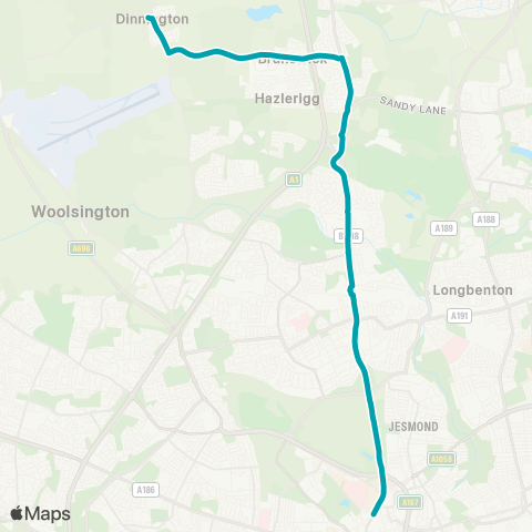Arriva North East  map