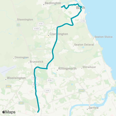 Arriva North East  map