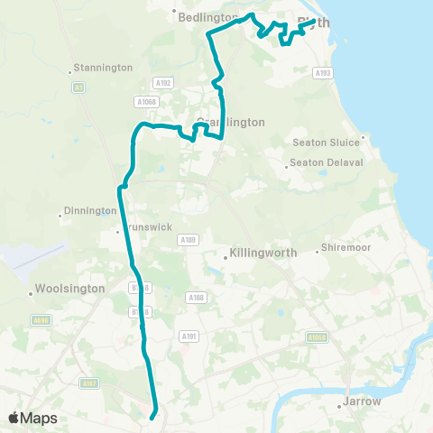 Arriva North East  map