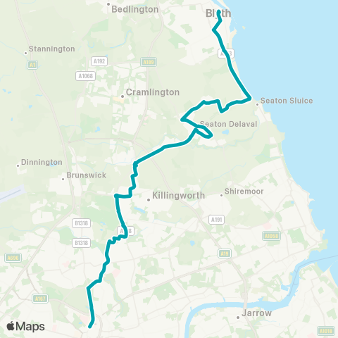 Arriva North East  map