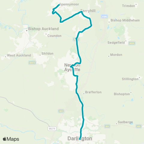 Arriva North East  map