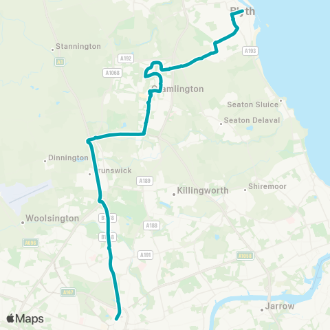 Arriva North East  map