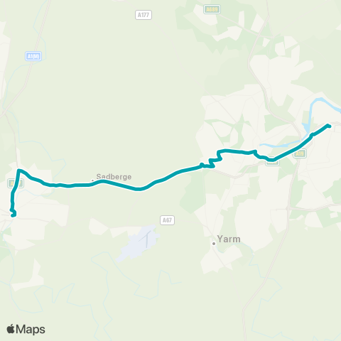 Arriva North East  map