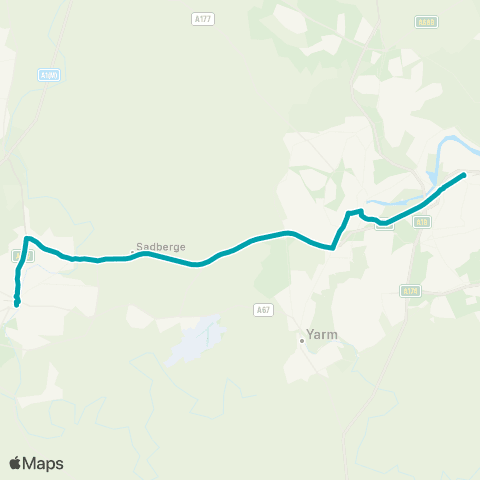 Arriva North East Tubwell Row - Bus Station Stand 11 map