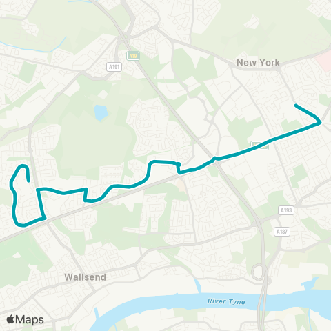 Arriva North East  map