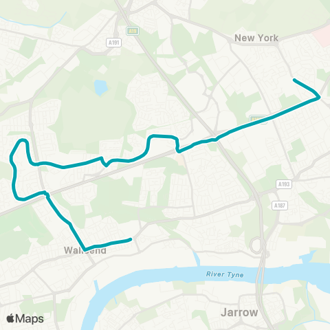 Arriva North East  map