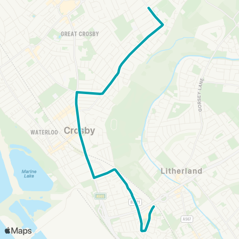 Arriva North West Seaforth Station - Lupton Drive map