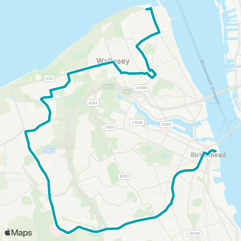 Arriva North West Morrisons - Woodside Interchange map