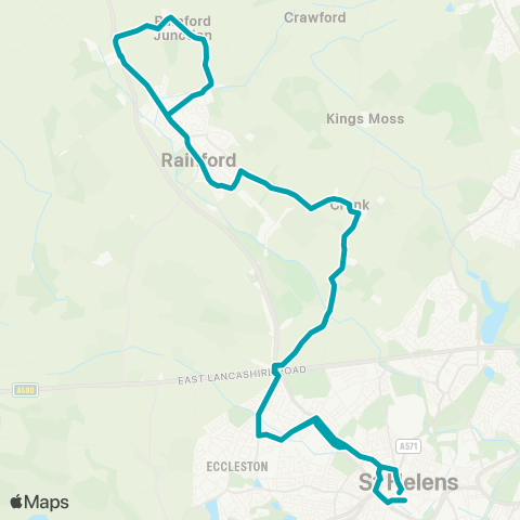 Arriva North West Chalon Way West - Church Street map