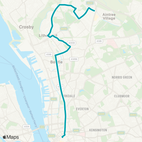 Arriva North West St Oswalds Lane - Queen Square Bus Sta map