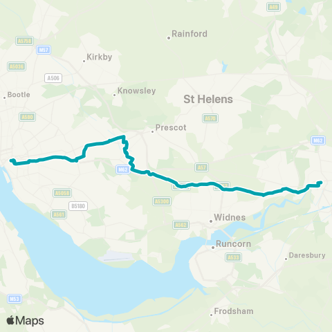 Arriva North West Queen Square Bus Sta - Warrington Bus Interchange Stand J map